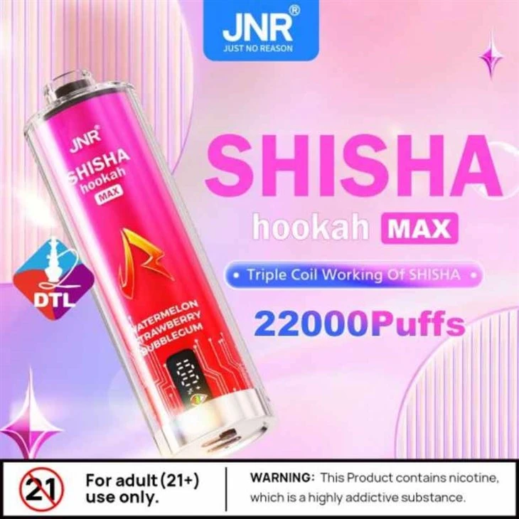 JNR شیشہ ہکا میکس 22000