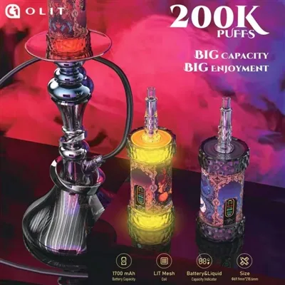 OLIT Hookalit Mega 200K: الٹرا-بڑی صلاحیت والے الیکٹرانک ہُکّوں کے لیے ایک مستحکم آؤٹ پٹ سسٹم