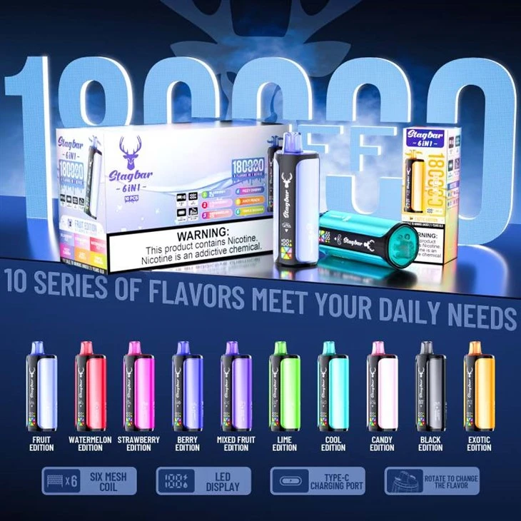 سٹیگ بار 6in1 180000 پفس ویپ