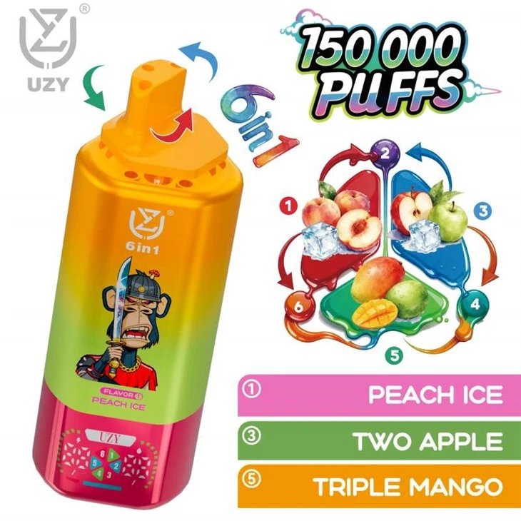 uzy 6 in 1 150000 پفس میں